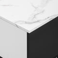 71'' Modern Tv Stand With 2 Cabinets& Open Compartments, Entertainment Center For Tvs Up To 80'', Television Console For Living Room, Bedroom, Home Theatre White Black Primary Living Space 70 79