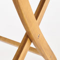 Positano 25 Inch Foldable Bistro Table Natural Acacia Wood