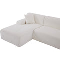 Modern Large L Shape Modular Sectional Sofa For Living Room, Bedroom, Salon, 2 Piece Free Combination, Simplified Style Old Sku:Wy000356Aaa Beige Polyester 3 Seat