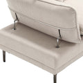 United Linen Sofaaccent Sofa Seat Sofa With Metal Feet Beige Linen 3 Seat