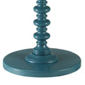 Teal Round Wooden Side Table Teal Primary Living Space Round Wood Pedestal