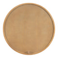 Modern Round Wood Rotating Tray Coffee Table With Storage & Metal Legs In Natural Natural Metal,Rubber Wood