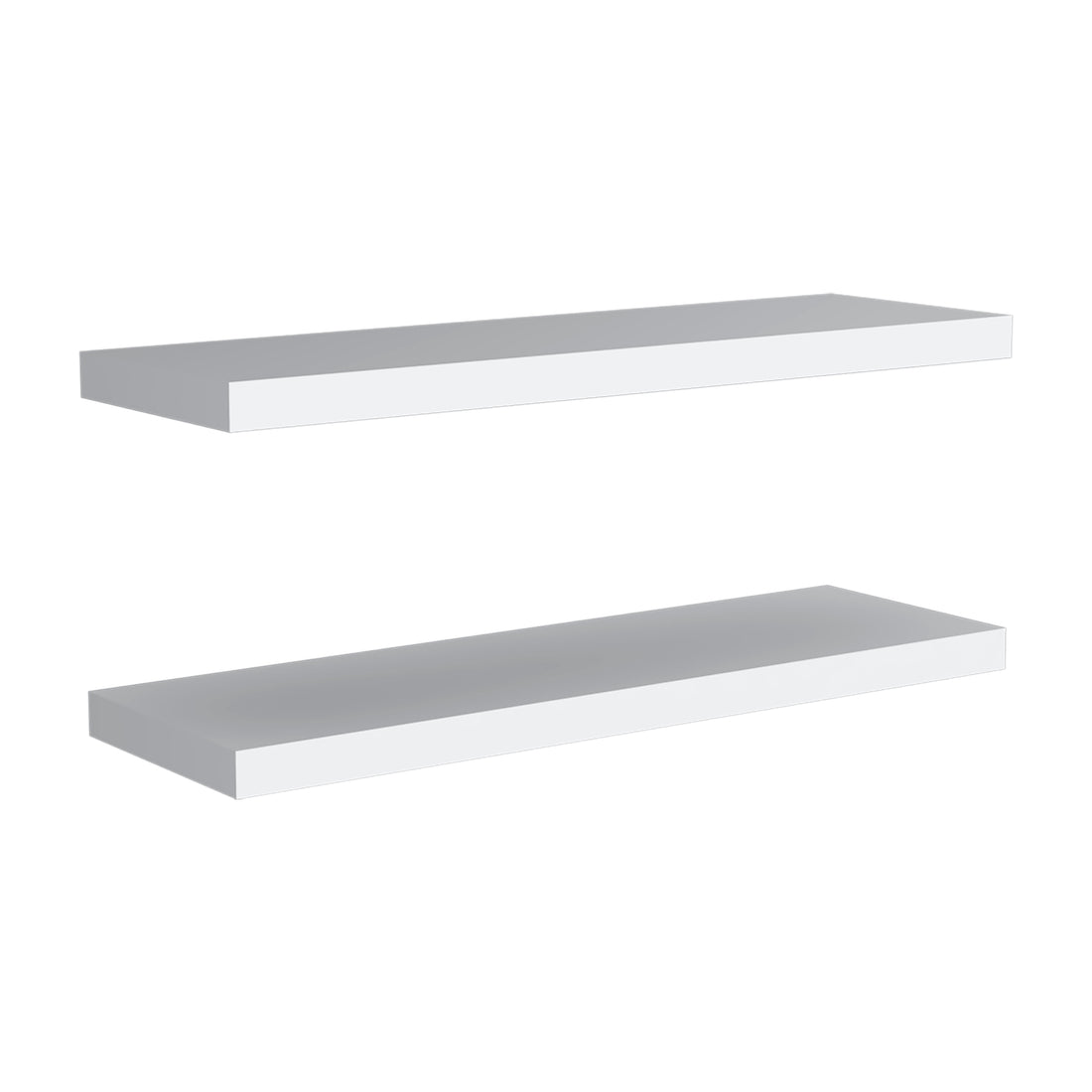 Ecco 31.5" Wide Floating Shelves Set Of 2, Shelves For Wall Decor For Bedroom, Bathroom Storage Shelves, Book Shelves For Living Room 2 Or Less White Horizontal Primary Living Space Closed Back