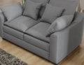2 Pieces Sofa Couch 3 Seater And Loveseat With Pillows Polyester Upholstered Duck Down Filled Cushion Sofa Set For Living Room Apartment,Grey Grey Polyester Wood Primary Living Space Soft Cushion Back Foam Polyester 5 Seat