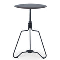 Espresso And Sandy Black End Table With Adjustable Height Top Espresso Primary Living Space Contemporary Round Wood Metal