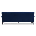 Alana Lawson Three Cushion Tightback Sofa, Navy Blue Velvet Navy Blue Foam Velvet 3 Seat
