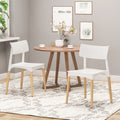 Plastic Dining Chair Set Of 2 White Polypropylene