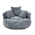 Coolmore Lazy Sofa Durable Comfort Lounger High Back Bean Bag Chair Couch With Three Pillows For Adults And Kids, Indoor & Outdoor, Single Gaming Sofa Chair For Bedroom,Office Gray Chenille Gray Foam Chenille 1 Seat