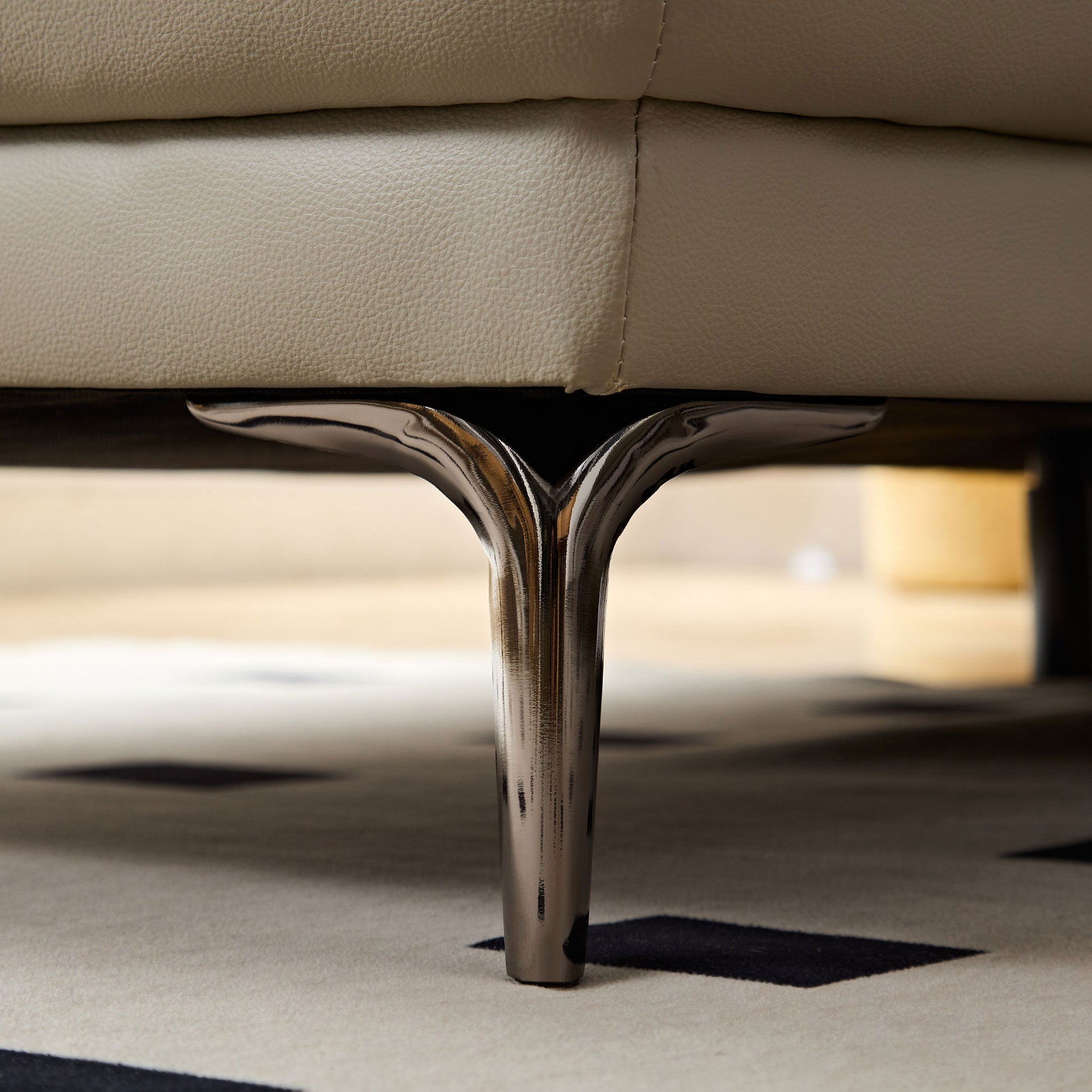 111.42Inch Modern Design L Shaped Deep Sectional Couch,Genuine Leather Sofa With Adjustable Headrests Couch,Minimalist Style Comfy Upholstery Corner Couch With Chaise For Living Room,Apartment,Office Grey Genuine Leather 5 Seat