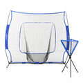 Soozier Baseball Practice Net Set With 7.5X7Ft Catcher Net, Ball Caddy, Portable Baseball Practice Equipment With For Hitting, Pitching, Batting, Catching, Blue Blue Steel