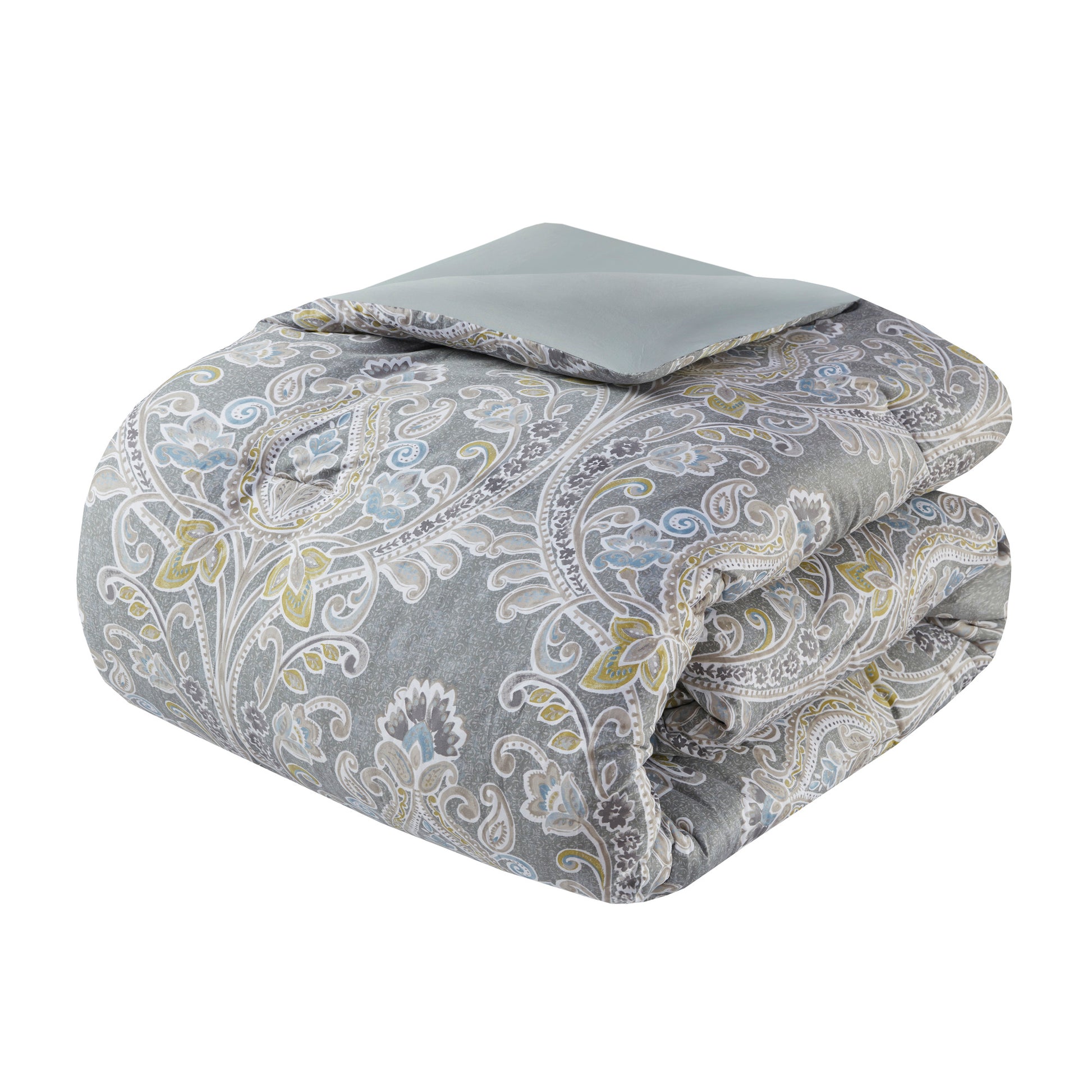6 Piece Cotton Comforter Set Grey King King Grey Cotton