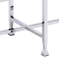 White Oak And Chrome Sofa Table With 1 Shelf Oak Modern Shelves Rectangular Wood Metal