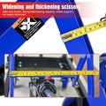 Hydraulic Lift Trolley, 500 Lbs Capacity, With 4 Wheels, For Material Handling And Transportation, Black Blue Black Blue Steel