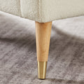 Mid Century Modern Accent Chair, Upholstered Armchair Living Room Chair, Comfy Single Sofa Chair With Metal Legs, Polyester Fabric Chair For Living Room Bedroom White Sherpa