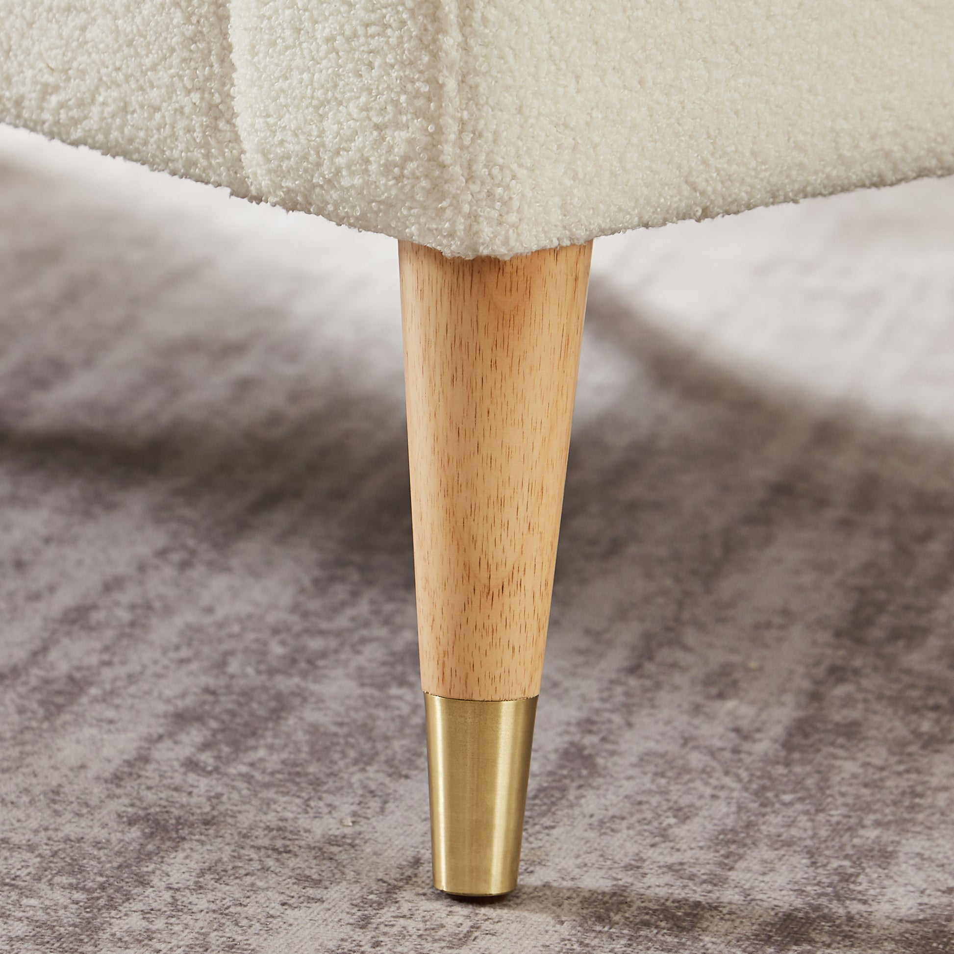 Mid Century Modern Accent Chair, Upholstered Armchair Living Room Chair, Comfy Single Sofa Chair With Metal Legs, Polyester Fabric Chair For Living Room Bedroom White Sherpa