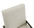 Black Metal Base Contemporary Side Chairs Set Of 2Pc, Cream Fabric Upholstered Dining Furniture Black Cream Dining Room Contemporary,Modern Side Chair Set Of 2 Metal