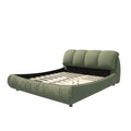 Queen Size Luxury Upholstered Platform Bed With Oversized Padded Backrest And Solid Wood Frame,Suitable For Multiple Heights Of Mattresses,Green Old Sku:W1885S00018 Box Spring Not Required Queen Green Wood Pine Solid Wood