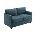 United Modern Chenille Fabric Loveseat, 2 Seat Upholstered Loveseat Sofa Modern Couch Mint Green Chenille 2 Seat