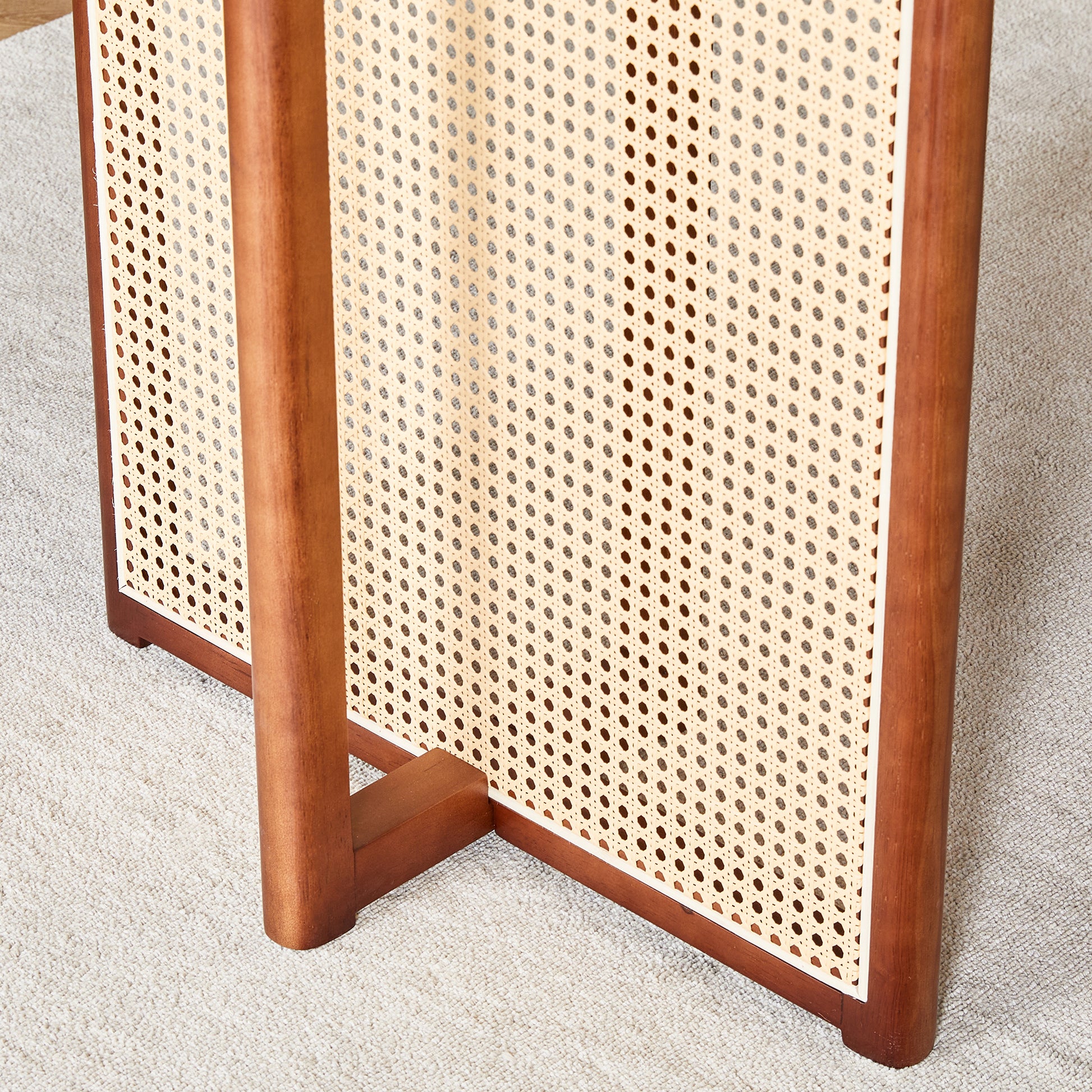 Table And Chair Set, Ancient Style Solid Wood Dining Table, Imitation Rattan Table Legs, Beautiful Simple Solid Wood Dining Chair, Perfect For Dinner, Meetings, Home And Office Decoration Walnut Rubber Wood