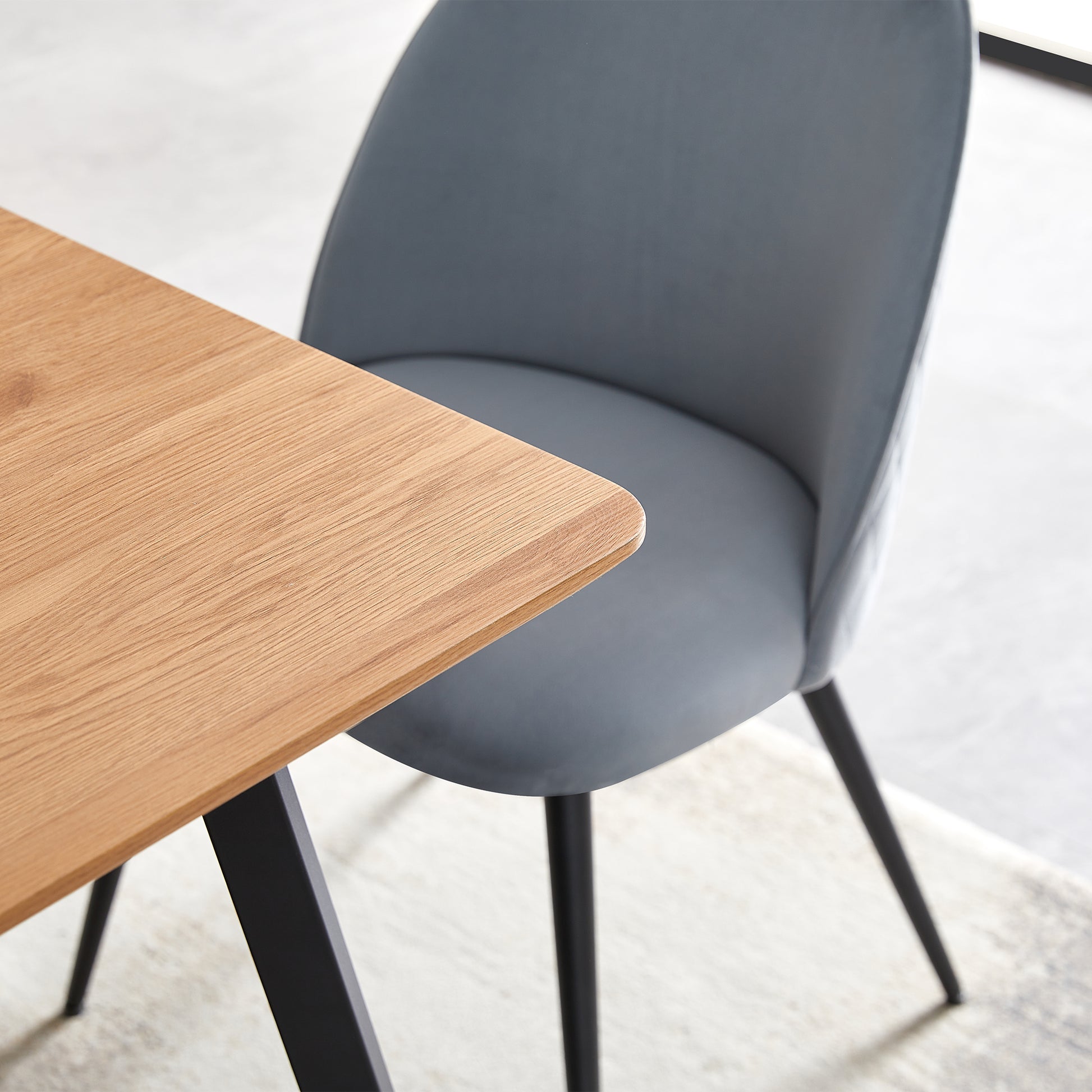 Modern Design Rectangle Mdf Restaurant Wooden Dining Table With Metal Frame Walnut Brown Triangular Dining Room Modern Floor Mount Kitchen & Dining Tables Mdf