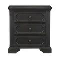 Traditional Design 3 Drawers Nightstand 1Pc Charcoal Finish Rustic Style Bedroom Furniture Charcoal 3 Drawers Bedroom Rustic Drawers Wood