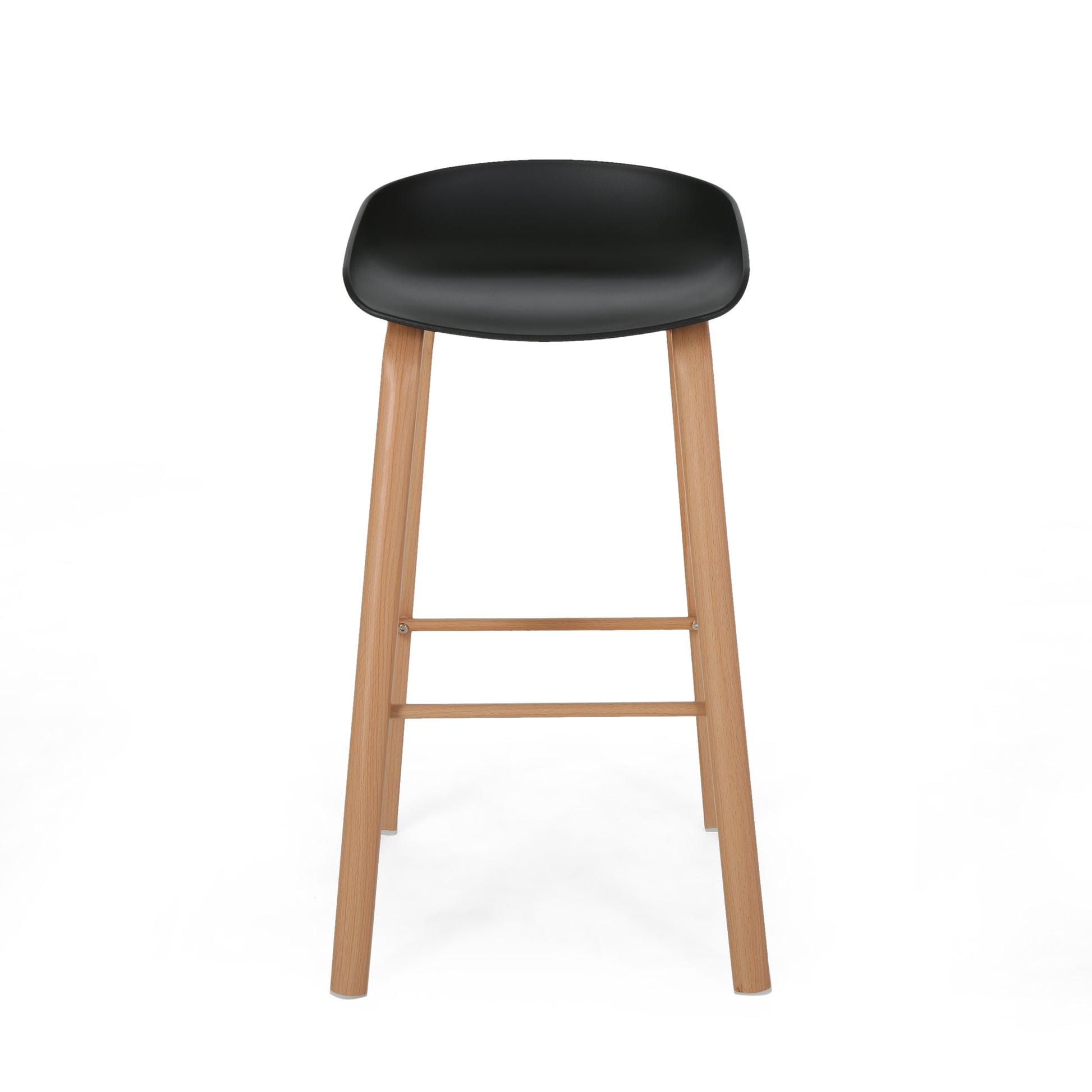 Barstool Set Of 2 Black Polypropylene