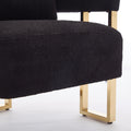 Ts Teddy Velvet Upholstered Metal Foot Sofas Black Gold Teddy 1 Seat