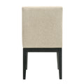 Beige And Black Padded Side Chair Set Of 2 Solid Beige Black Dining Room Modern Side Chair Solid Back Set Of 2 Wood Fabric