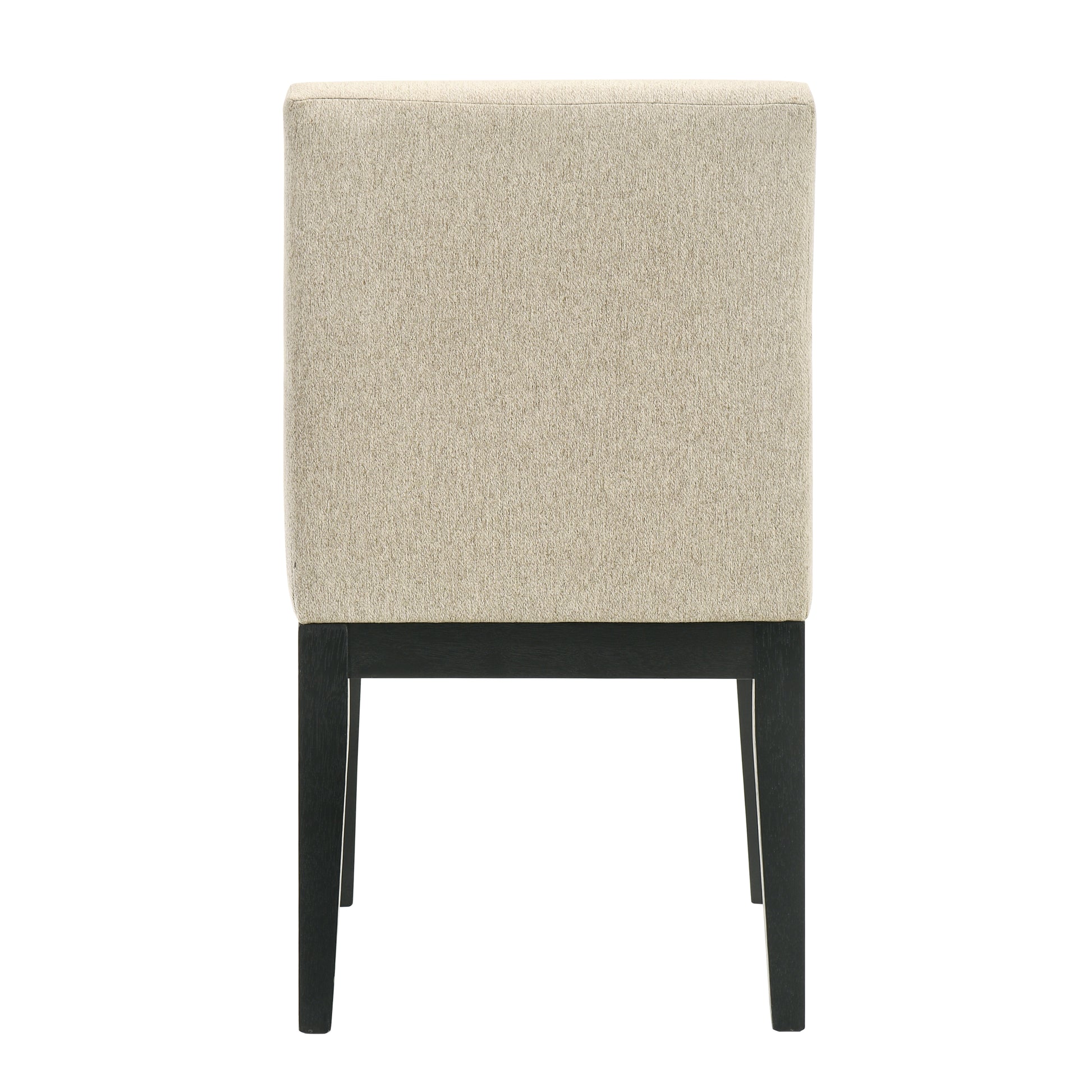 Beige And Black Padded Side Chair Set Of 2 Solid Beige Black Dining Room Modern Side Chair Solid Back Set Of 2 Wood Fabric
