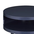 Sonria Round End Table, Black Black Wood