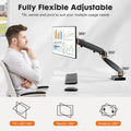 Single Monitor Stand Arm, 13'' To 32'' Adjustable Desk Monitor Mount, Black Black Steel