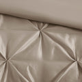 7 Piece Tufted Comforter Set Taupe Cal King California King Taupe Polyester