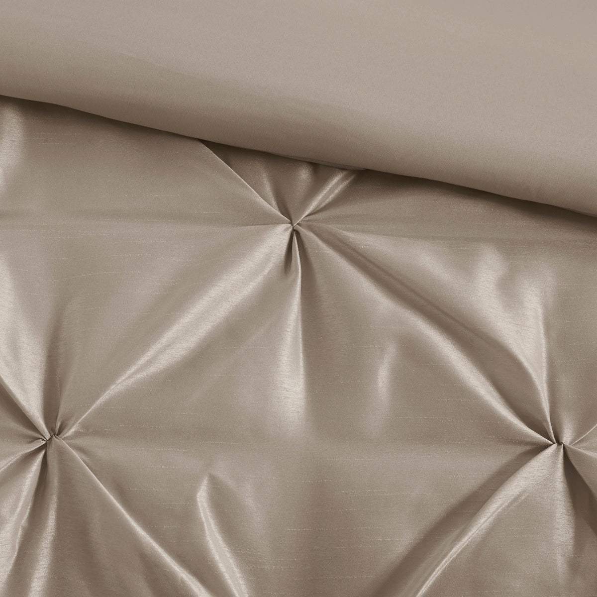 7 Piece Tufted Comforter Set Taupe Cal King California King Taupe Polyester