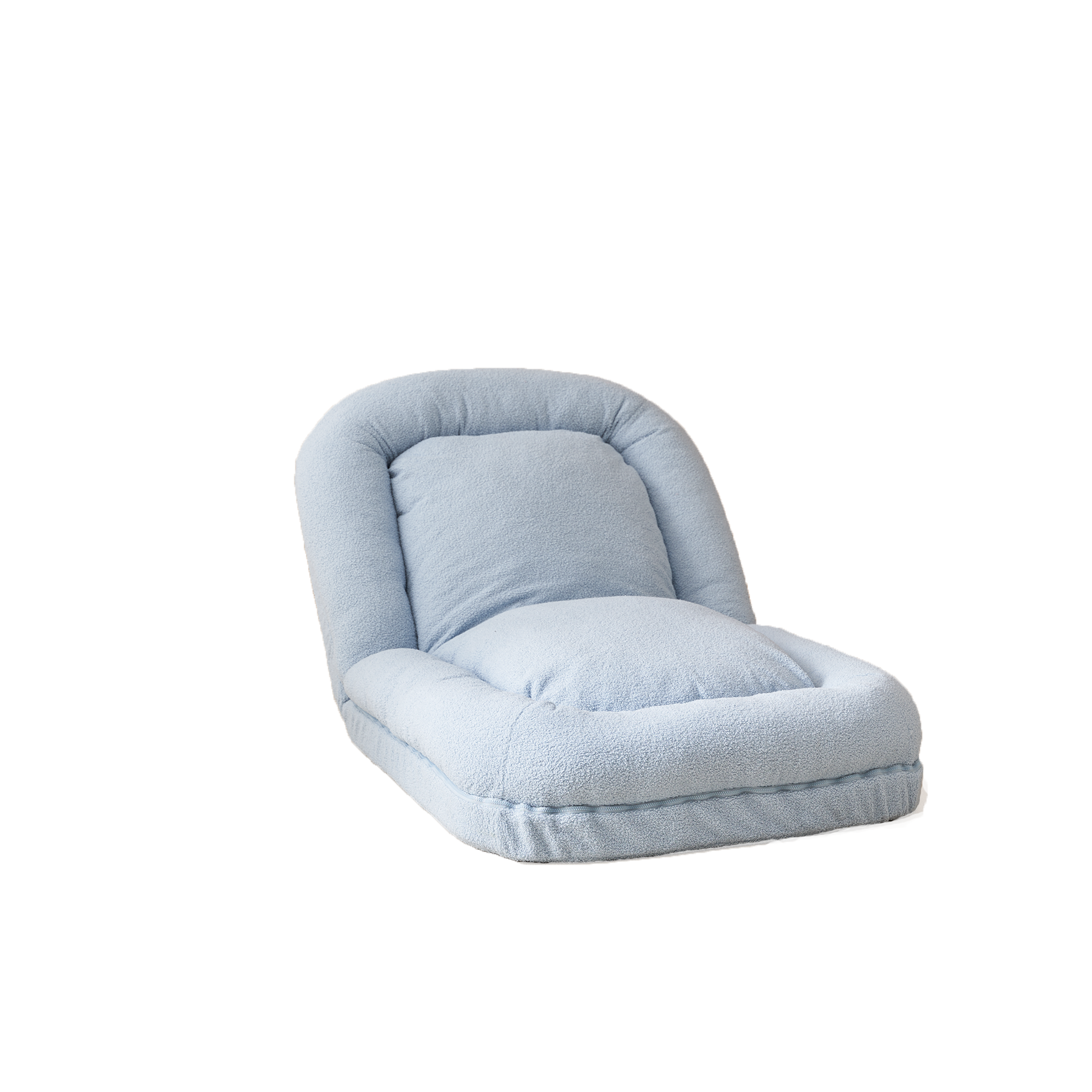 Triple Fold Down Sofa Bed,Blue Blue Metal Cotton Metal