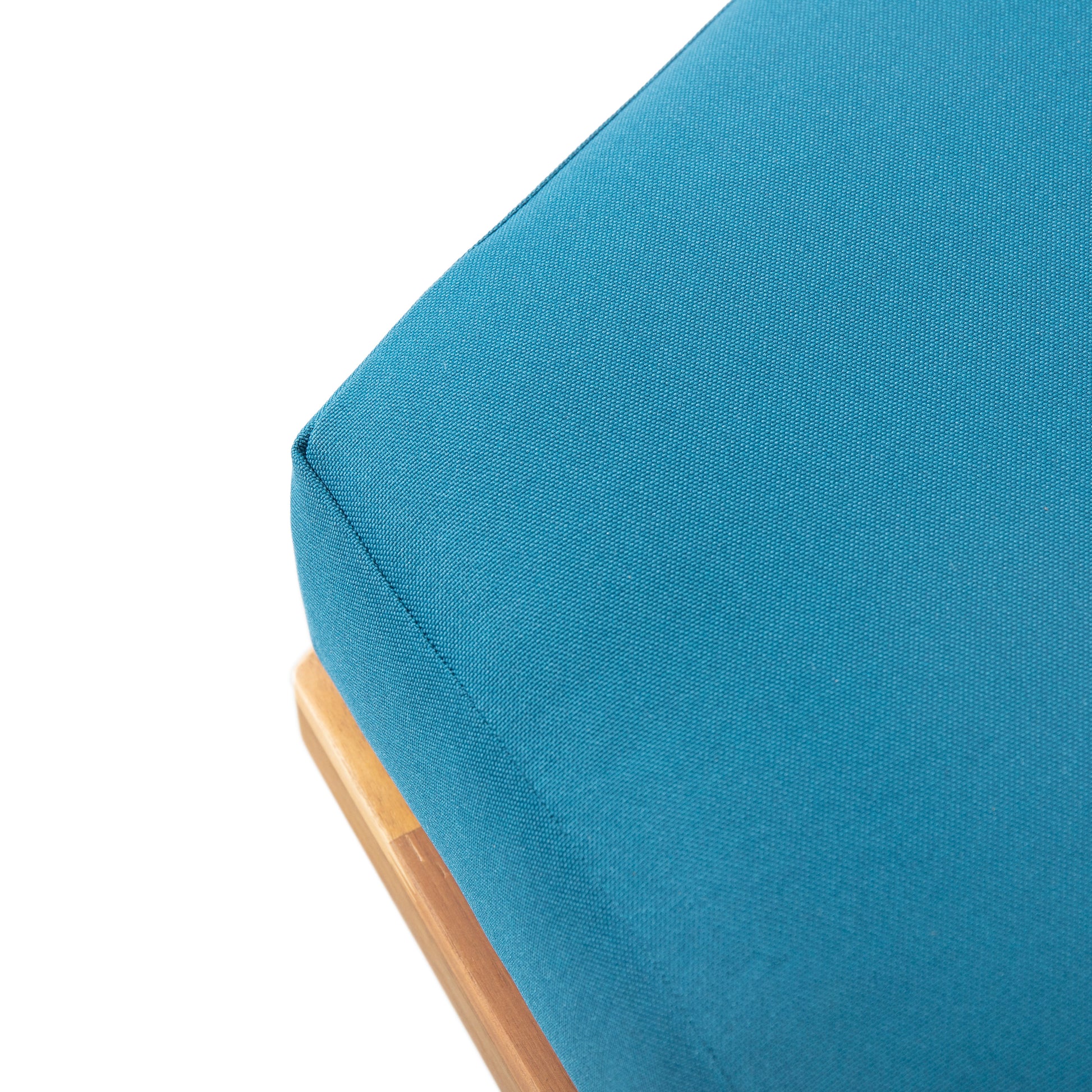 Mirabelle 2 Seater Sofa Left, Teal Teal Acacia Wood