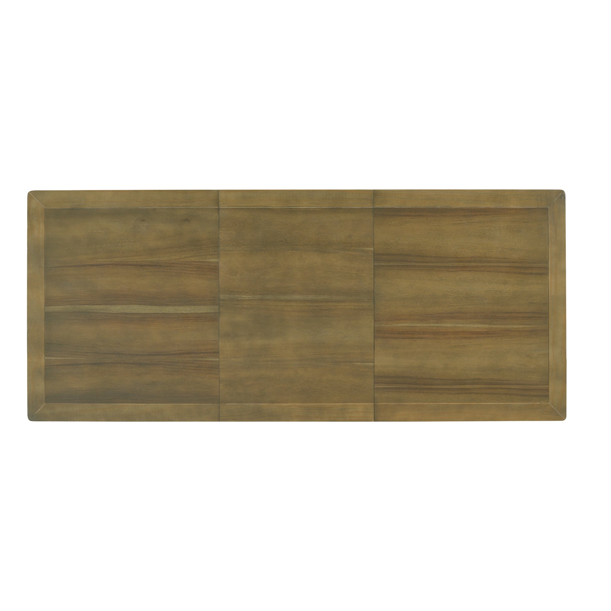 Vintage Traditional 82.7Inch Extendable Dining Table With 23.6Inch Removable Leaf, Brown Cream Cream Brown Seats 8 Dining Room Traditional Rubberwood Rectangular Rubber Wood