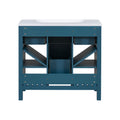 36'' Bathroom Vanity With Resin Sink Combo, Solid Wood Frame Bathroom Storage Cabinet, Freestanding Vanity Set With 5 Drawers& Soft Closing Doors Same As N710S136001C Blue Bathroom Solid Wood Mdf Resin