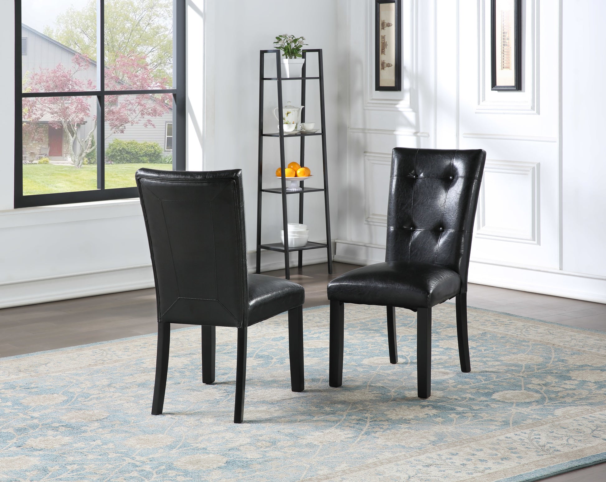 Sterling 5 Piece Dining Set Black Black Wood
