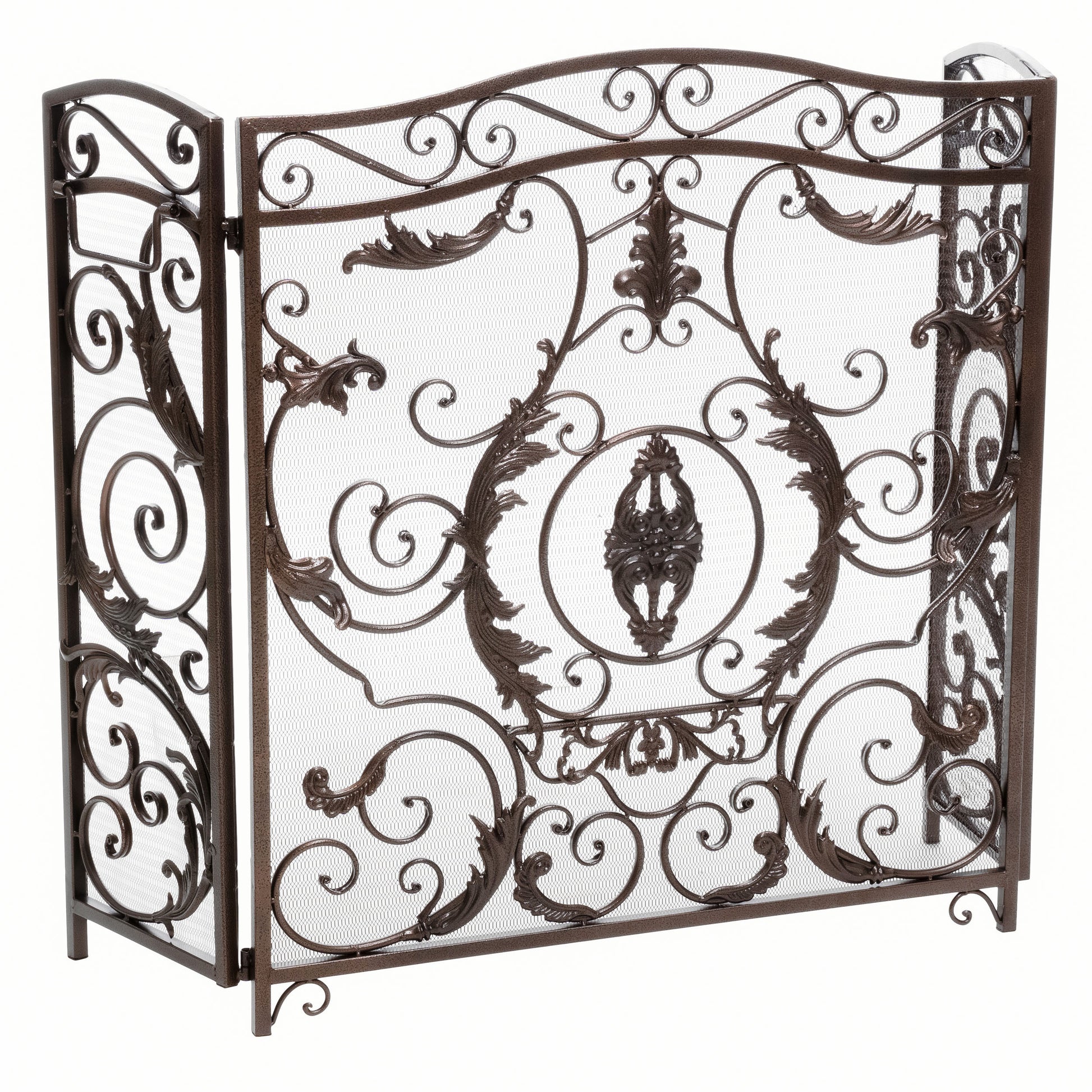 Waterbury Fireplace Screen Black Primary Living Space American Traditional Iron