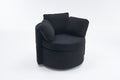 029 Teddy Fabric Swivel And Storage Chair With Back Cushion For Living Room,Black Black Primary Living Space Modern Foam Teddy