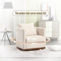 Coolmore Swivel Barrel Chair, Comfy Round Accent Sofa Chair For Living Room, 360 Degree Swivel Barrel Club Chair, Leisure Arm Chair For Nursery, Hotel, Bedroom, Office, Lounge Beige Chenille Beige Primary Living Space Foam Chenille