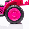 12V Kids Ride On Electric Tractor Black Knight,Kids Ride On Toy.2Wd,Non Skid Tires, Steering Wheel, Foot Pedal,With Removable Storage Tug,Light,Bluetooth,Music,Mp3,Usb,Power Display For Kids Aged 2 3. Rose Red 50 99 Lbs Polypropylene