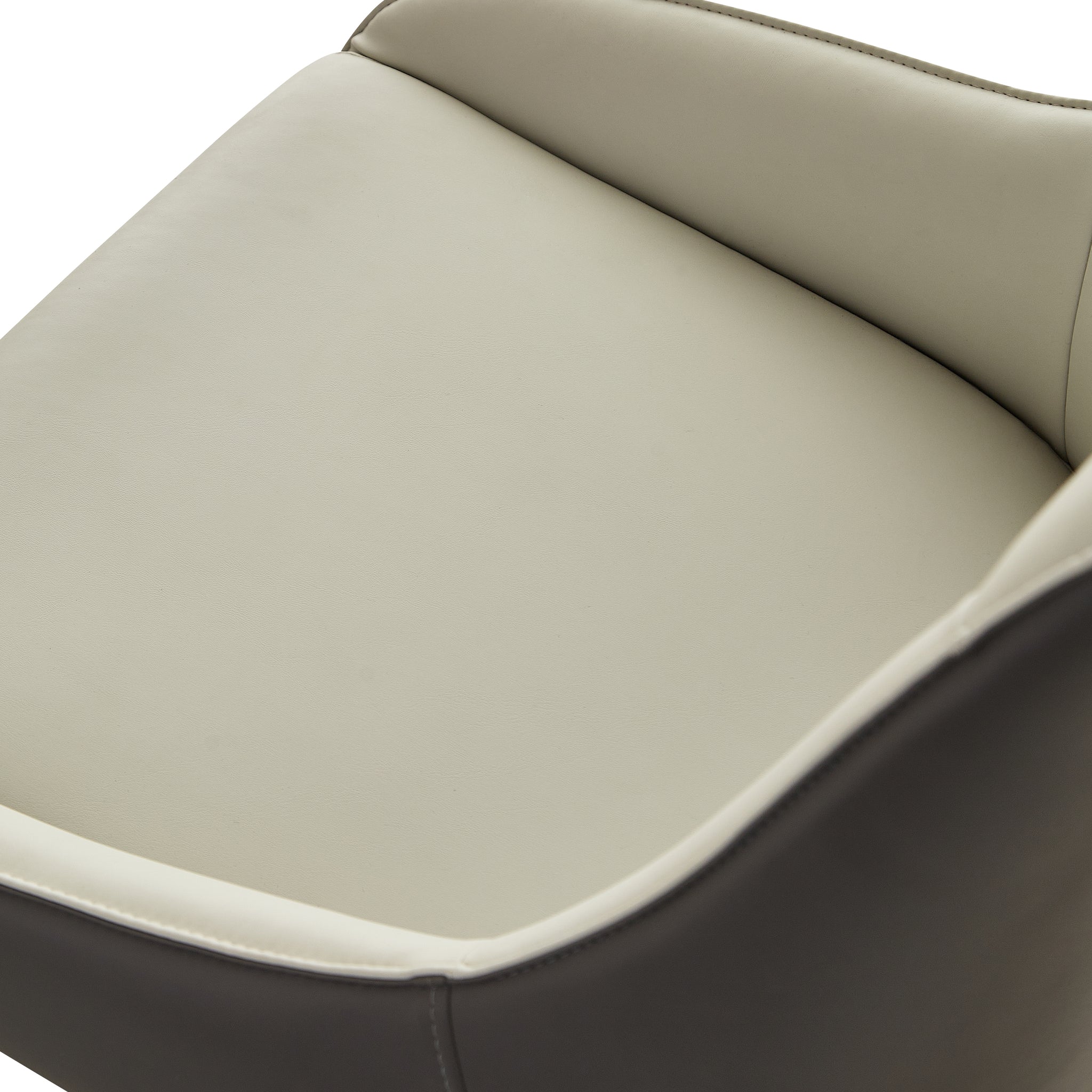 Dining Chair Modern Pu Leather Dining Room Chair With Sturdy Metal Legs, Upholstered Seat Dinner Chairs Accent Side Chairs For Indoor Kitchen Living Room Black And White, Set Of 2 Brown,Ivory Sponge Pu Leather