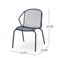 Boston Chair Navy Blue Iron