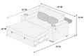 Beige Corduroy Upholstered 2 Seat Sofa W Cup Holders Sleeper Couch 1Pc Convertible Sofa W Usb Beige Corduroy Wood Primary Living Space Cushion Back Contemporary,Modern,Transitional Rubberwood Square