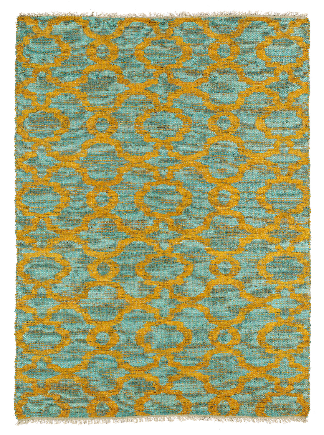 Casual, Contemporary, Modern, Transitional, Kids, Textured Loop Pile 5' X 7'9" Rectangle Area Rug Turquoise Jute