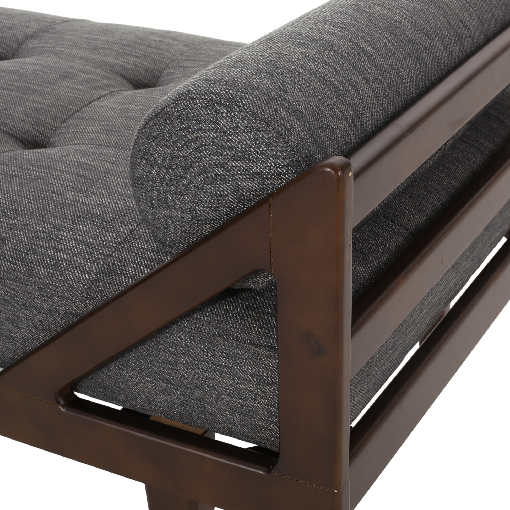 Chaise Lounge Charcoal Fabric