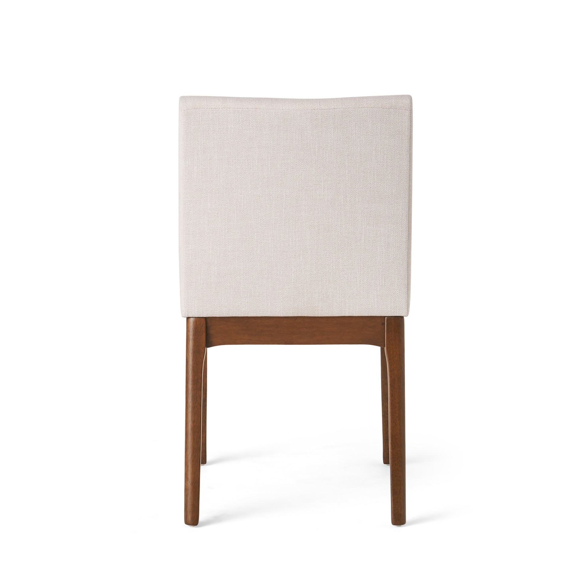 Dining Chair Set Of 2 Light Beige Fabric