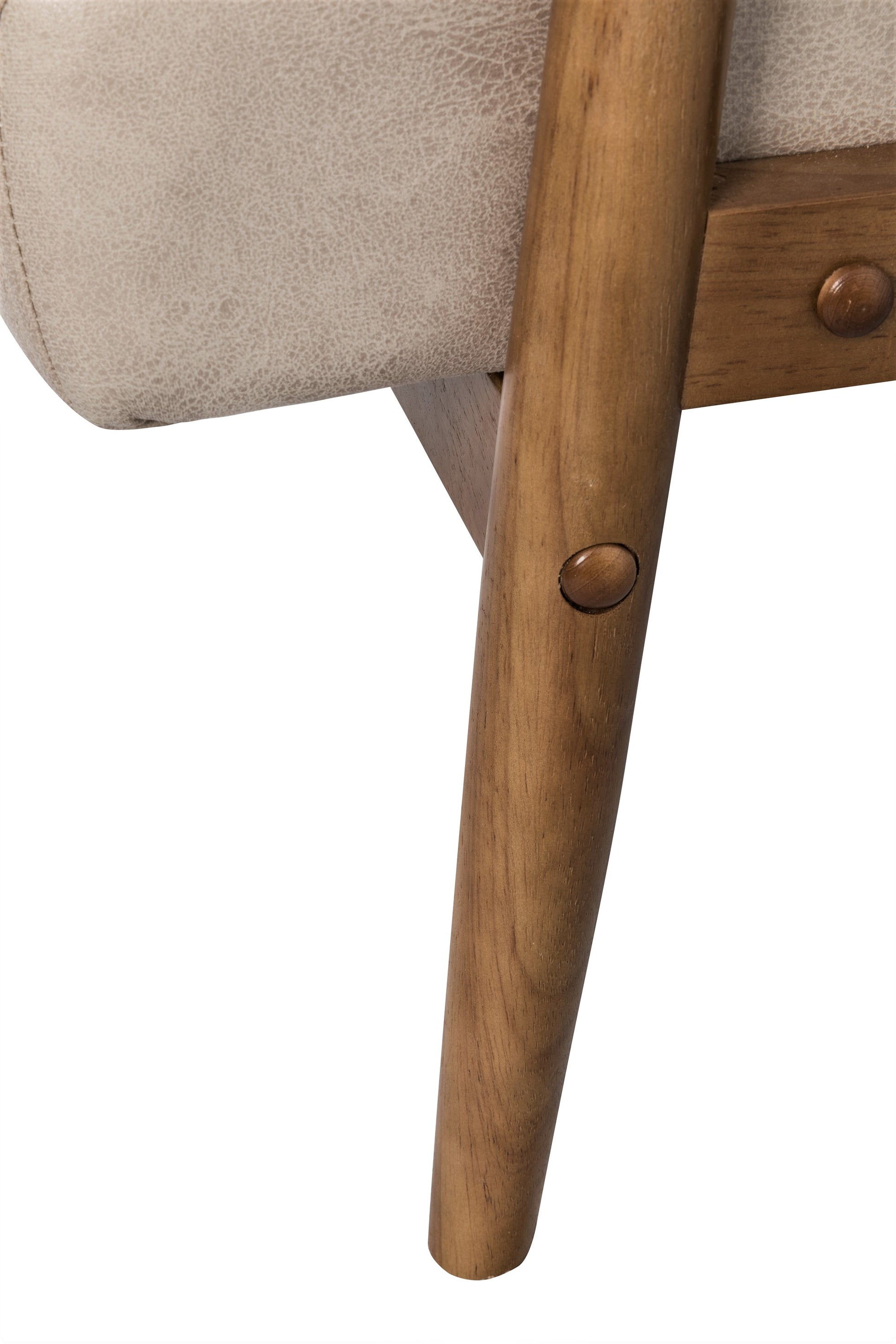 25.38'' Wide Classic Mid Century Modern Arm Chair, Light Camel Light Camel Microfiber