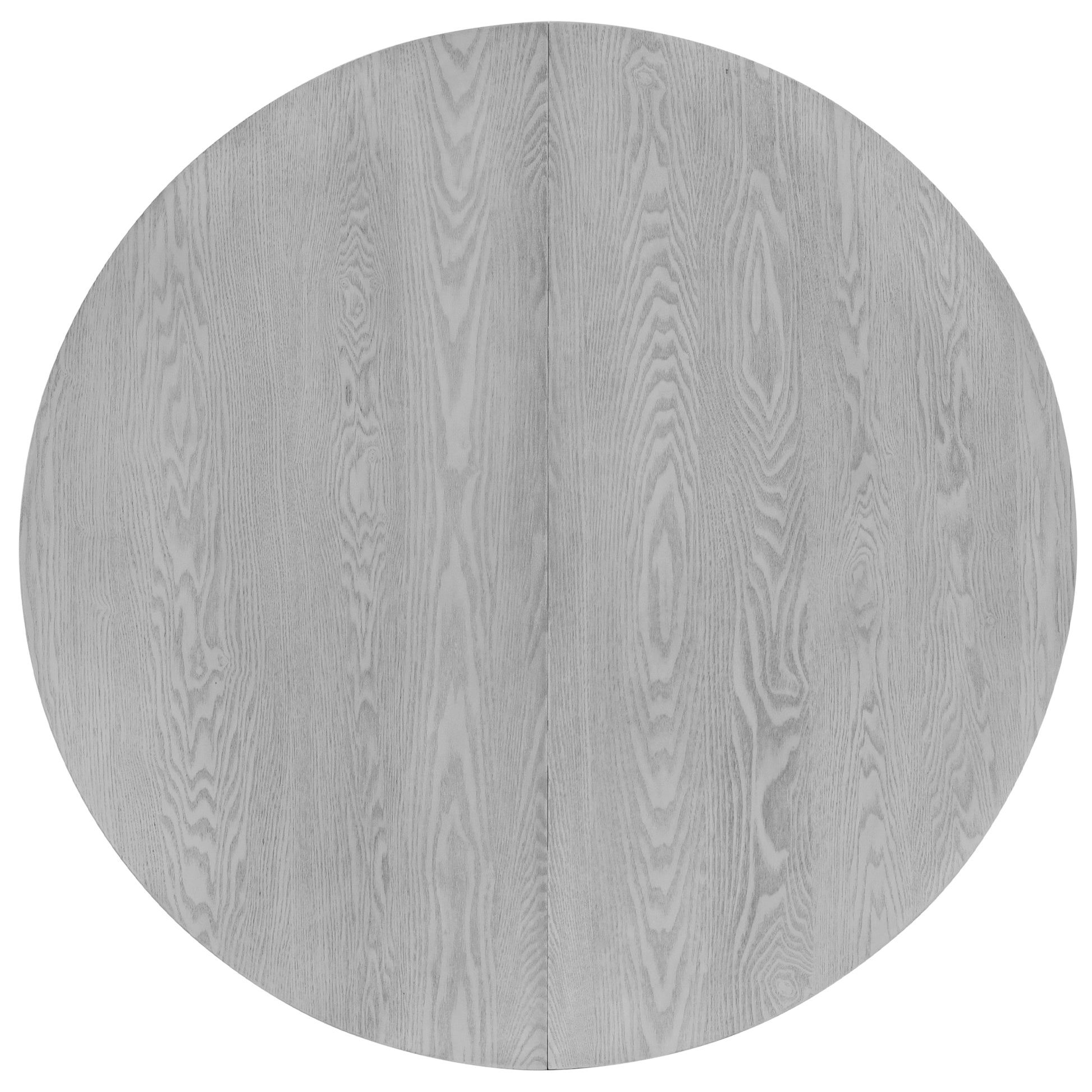 5 Piece Rustic Round Pedestal Extendable Dining Table Set With 15.7" Removable Leaf And Simple Dining Chirs For Small Places, Gray Gray Wood Dining Room Extendable Rubberwood Oval Dining Table With Chair Wood Wood Gray Seats 4 Removable Leaf Farmhouse